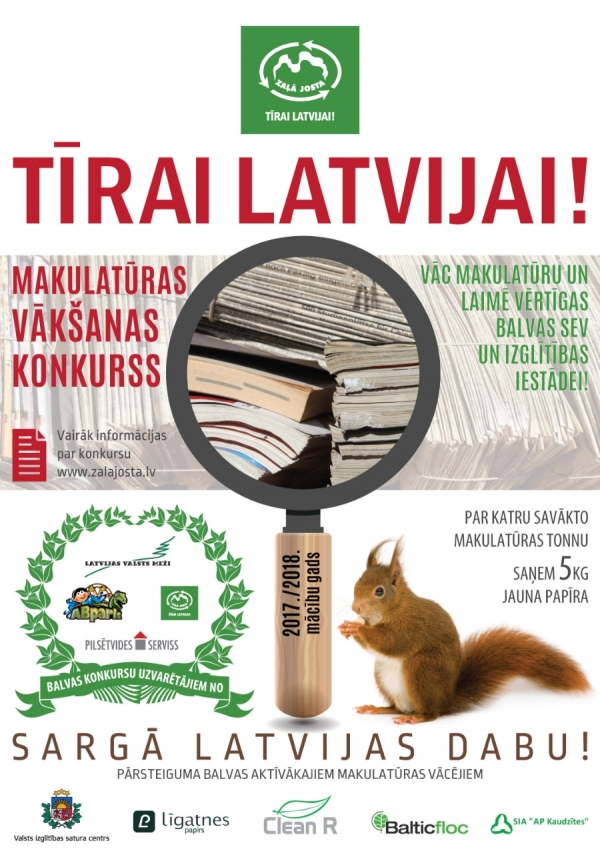 Makulatūras vākšanas konkurss ''Tīrai Latvijai!''