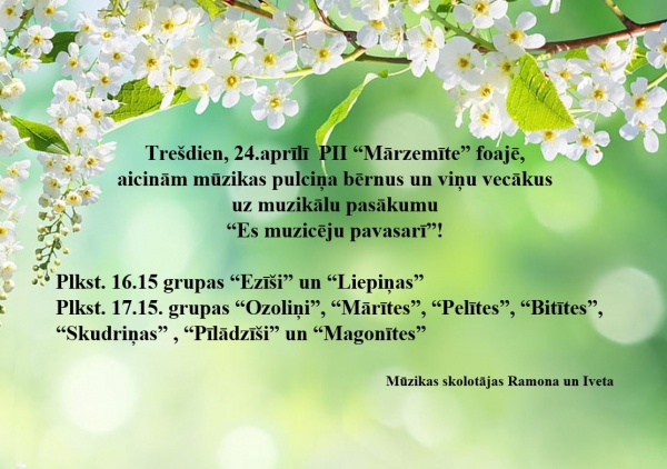 Es muzicēju pavasarī