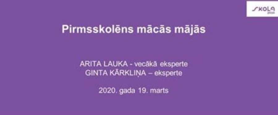 Pirmsskolēns mācās mājās